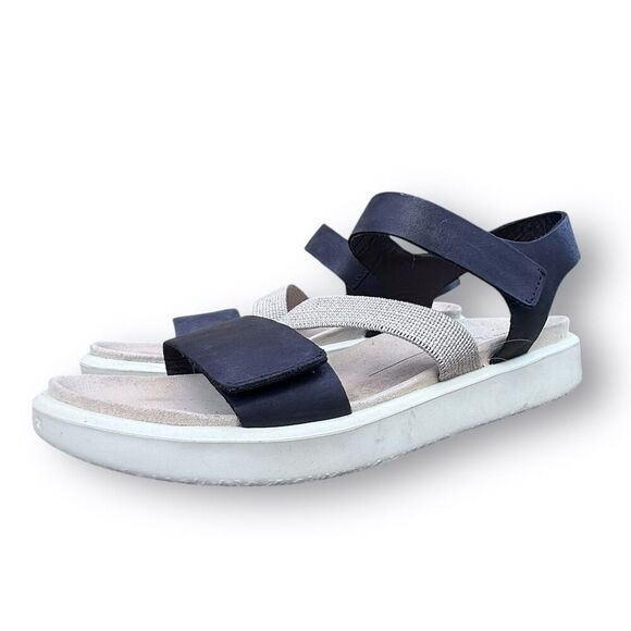 ECCO Women's Flowt 2 Band Blue Slingback Sandals Size EU 37 - Picture 6 of 14